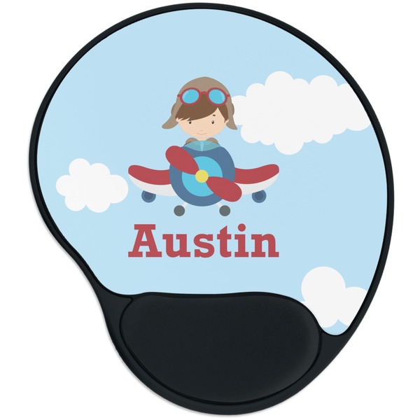 Custom Airplane & Pilot Mouse Pad with Wrist Support