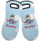 Airplane & Pilot Neoprene Oven Mitts - Set of 2 w/ Name or Text