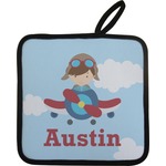 Airplane & Pilot Pot Holder w/ Name or Text