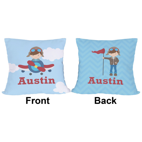 Airplane & Pilot Outdoor Pillow - 16x16