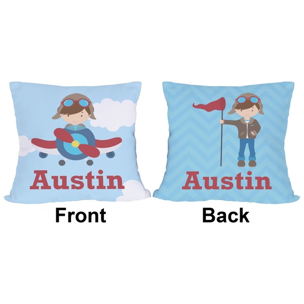 Airplane & Pilot Outdoor Pillow - 20x20