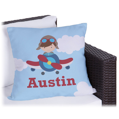 Airplane & Pilot Outdoor Pillow (Personalized)