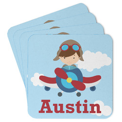 Airplane & Pilot Paper Coasters (Personalized)