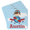 Airplane & Pilot Paper Coasters - Front/Main