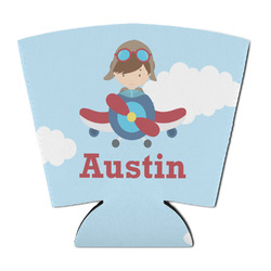 Airplane & Pilot Party Cup Sleeve - with Bottom (Personalized)