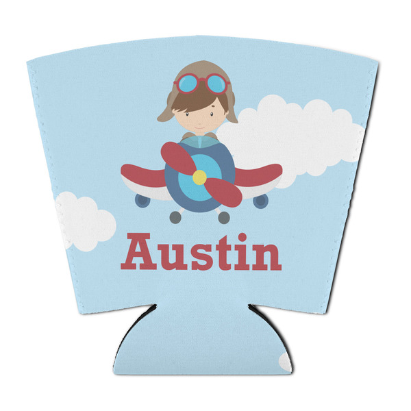 Custom Airplane & Pilot Party Cup Sleeve - with Bottom (Personalized)