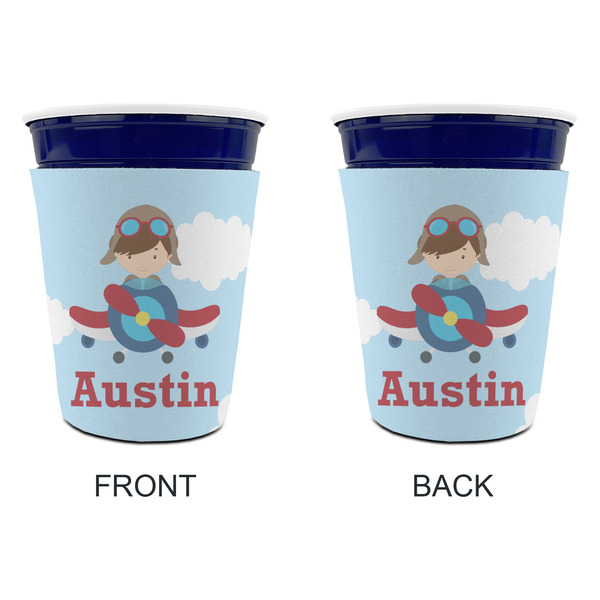Airplane & Pilot Party Cup Sleeves - without bottom - Approval