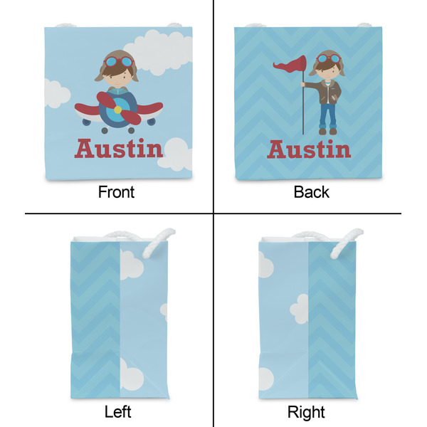 Airplane & Pilot Party Favor Gift Bag - Matte - Approval