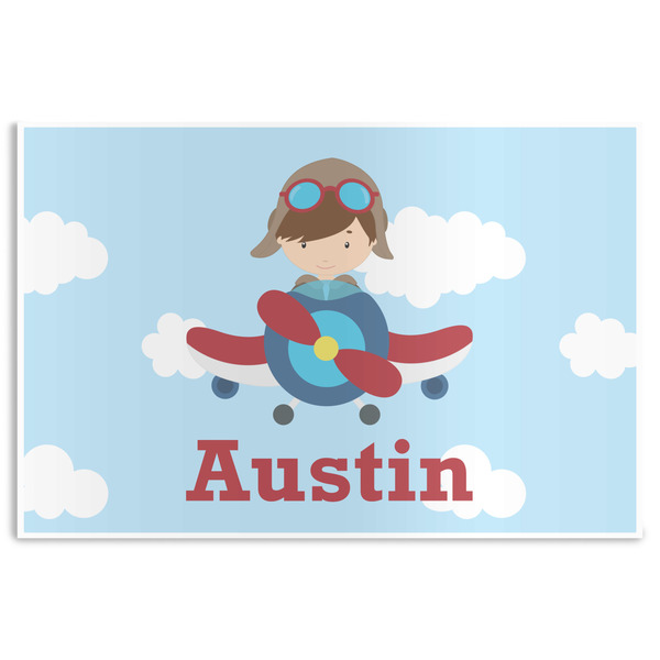 Custom Airplane & Pilot Disposable Paper Placemats (Personalized)