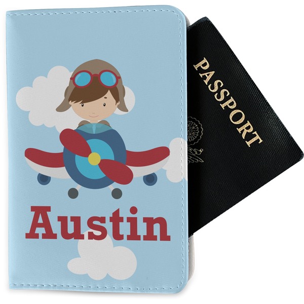 Custom Airplane & Pilot Passport Holder - Fabric (Personalized)