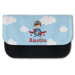 Airplane & Pilot Canvas Pencil Case w/ Name or Text