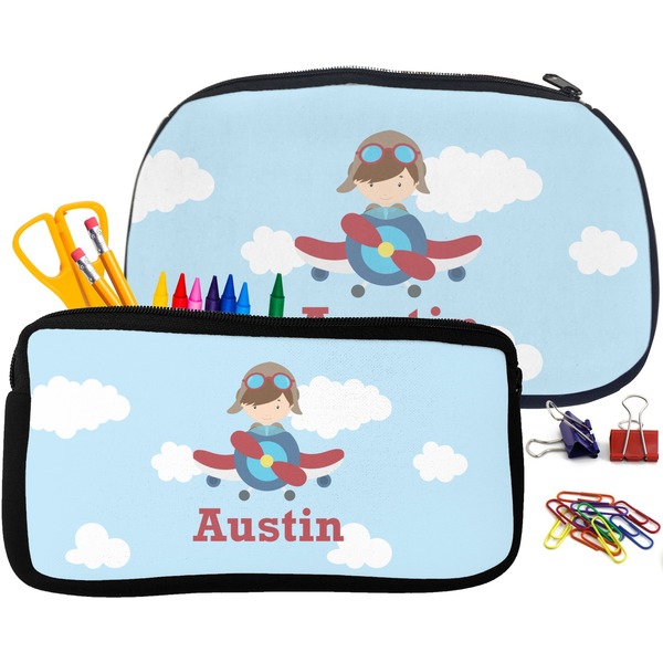 Airplane & Pilot Pencil / School Supplies Bags Small and Medium
