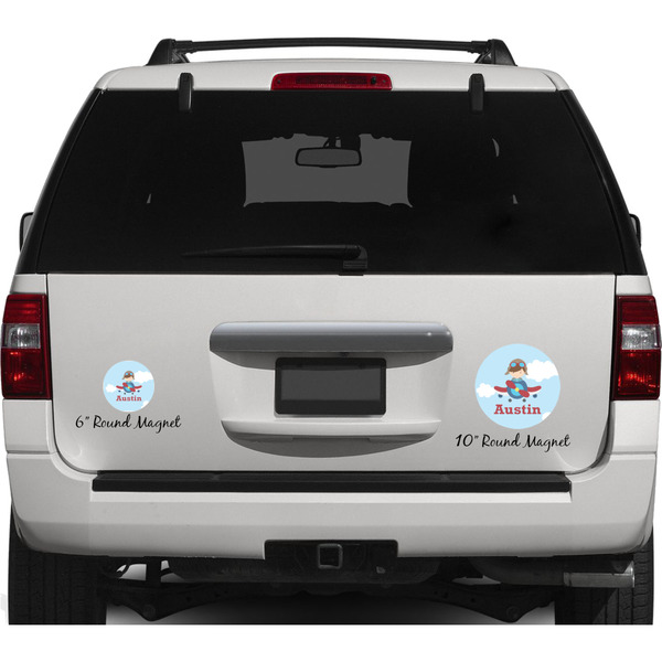 Airplane & Pilot Personalized Car Magnets on Ford Explorer