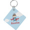 Airplane & Pilot Diamond Plastic Keychain w/ Name or Text