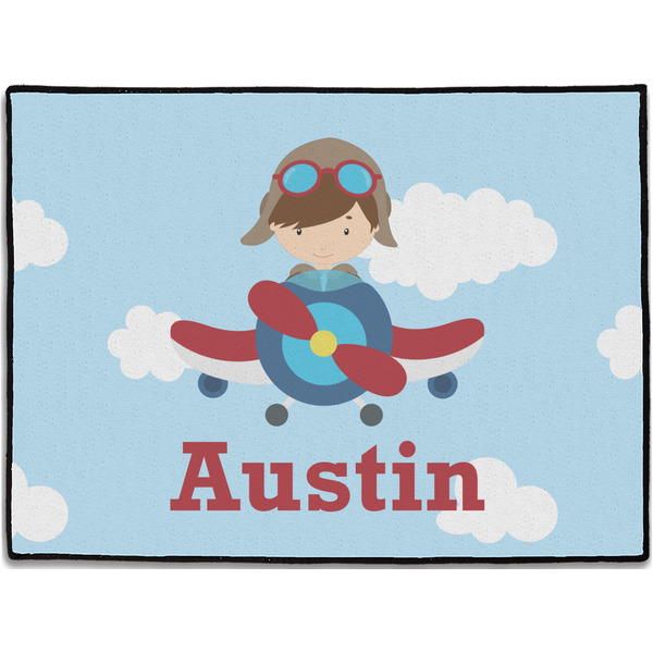 Custom Airplane & Pilot Door Mat (Personalized)