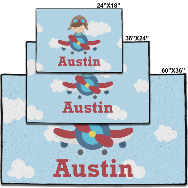 Airplane & Pilot Personalized Door Mat - Group Parent IMF
