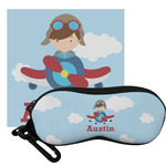 Airplane & Pilot Eyeglass Case & Cloth (Personalized)