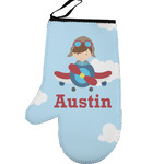 Airplane & Pilot Left Oven Mitt (Personalized)