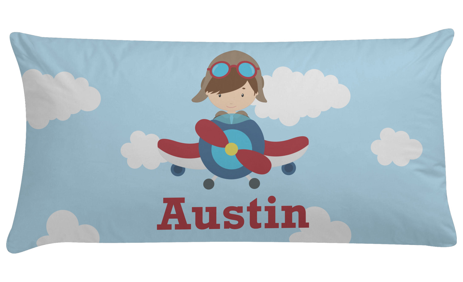 Airplane & Pilot Pillow Case (Personalized) YouCustomizeIt