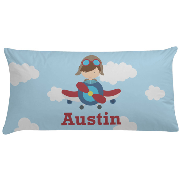 Custom Airplane & Pilot Pillow Case - King (Personalized)