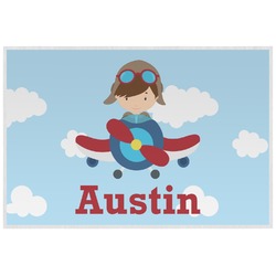 Airplane & Pilot Laminated Placemat w/ Name or Text