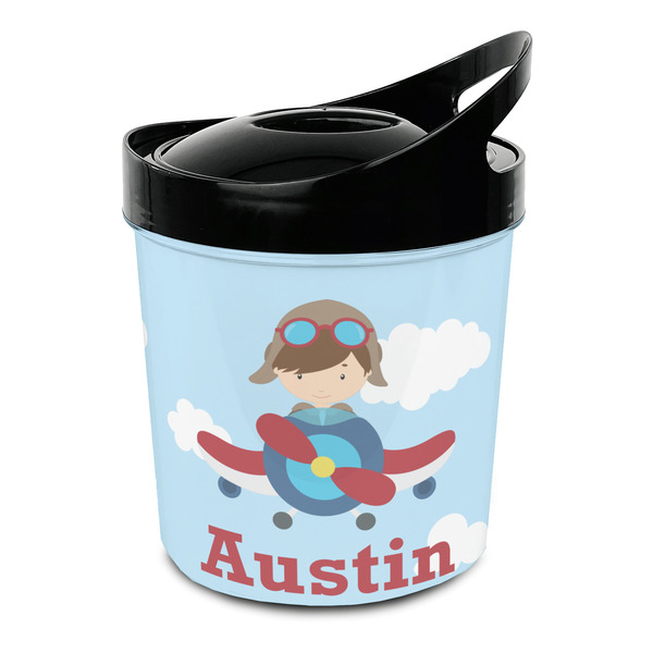 Custom Airplane & Pilot Plastic Ice Bucket (Personalized)