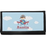 Airplane & Pilot Canvas Checkbook Cover (Personalized)