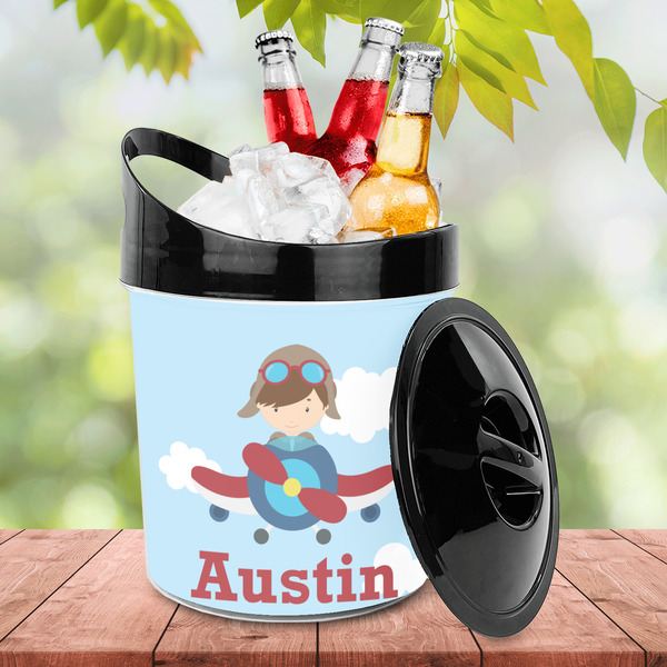 Airplane & Pilot Plastic Ice Bucket - LIFESTYLE