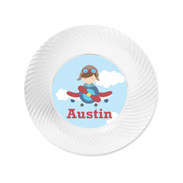 Airplane & Pilot Plastic Party Appetizer & Dessert Plates - Approval