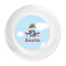 Airplane & Pilot Plastic Party Dinner Plates - Approval