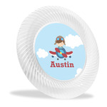 Airplane & Pilot Plastic Party Dinner Plates - 10" (Personalized)