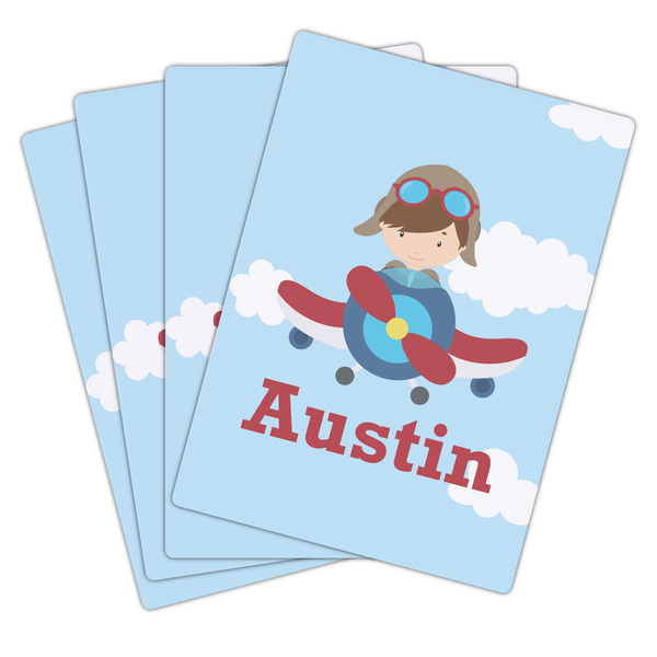Airplane & Pilot Playing Cards - Hand Back View