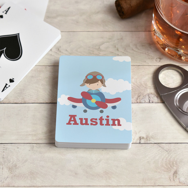 Airplane & Pilot Playing Cards - In Context