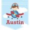 Airplane & Pilot Iron On Faux Pocket (Personalized)