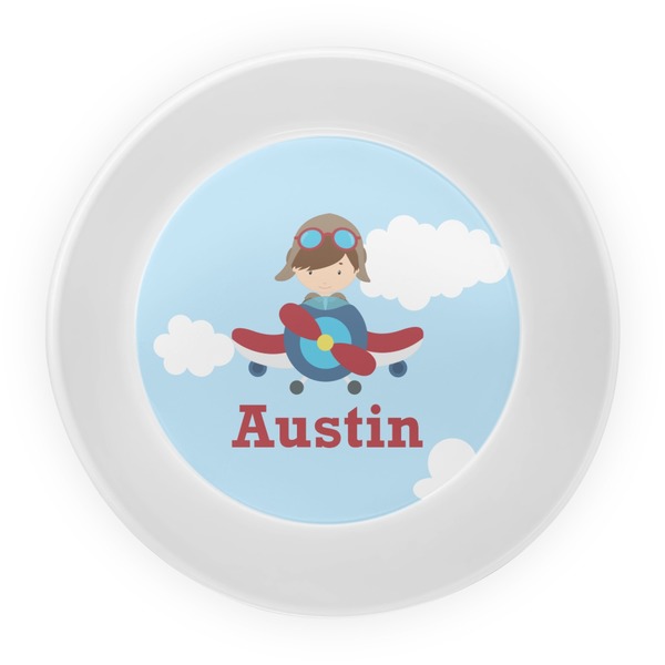Airplane & Pilot Melamine Bowl - Center