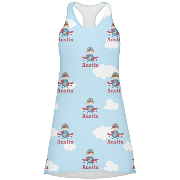 Custom Airplane & Pilot Racerback Dress - Small (Personalized)