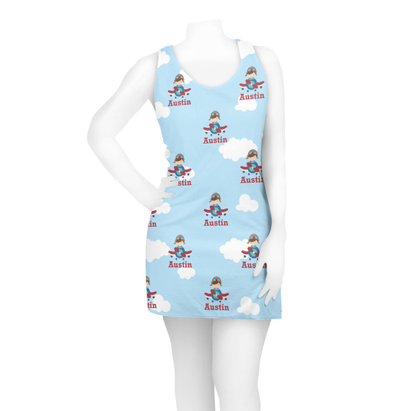 Airplane & Pilot Racerback Dress - On Model - Front
