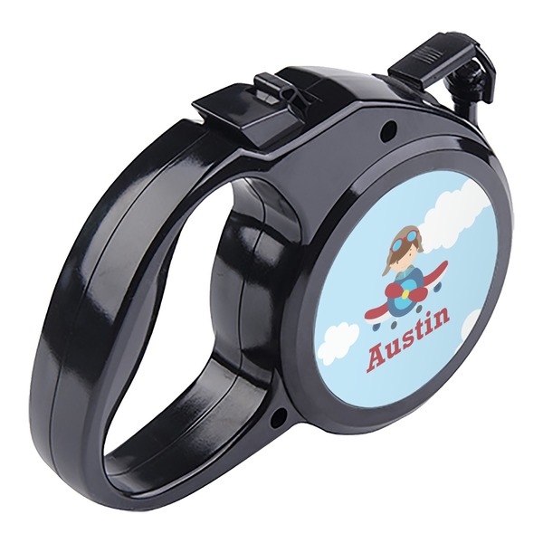 Airplane & Pilot Retractable Dog Leash - Angle