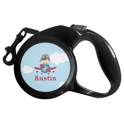Airplane & Pilot Retractable Dog Leash - Large (Personalized)