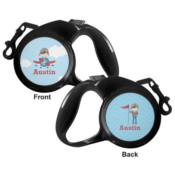 Airplane & Pilot Retractable Dog Leash - Medium Large - Apvl