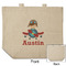 Airplane & Pilot Reusable Cotton Grocery Bag - Front & Back View
