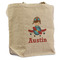 Airplane & Pilot Reusable Cotton Grocery Bag - Front View