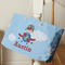 Airplane & Pilot Large Rope Tote - Life Style