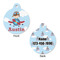 Airplane & Pilot Round Pet ID Tag - Large - Approval