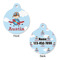 Airplane & Pilot Round Pet Tag - Front & Back