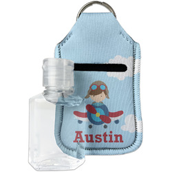 Airplane & Pilot Hand Sanitizer & Keychain Holder (Personalized)