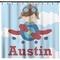 Airplane & Pilot Shower Curtain (Personalized) (Non-Approval)