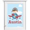 Airplane & Pilot Single White Cabinet Decal