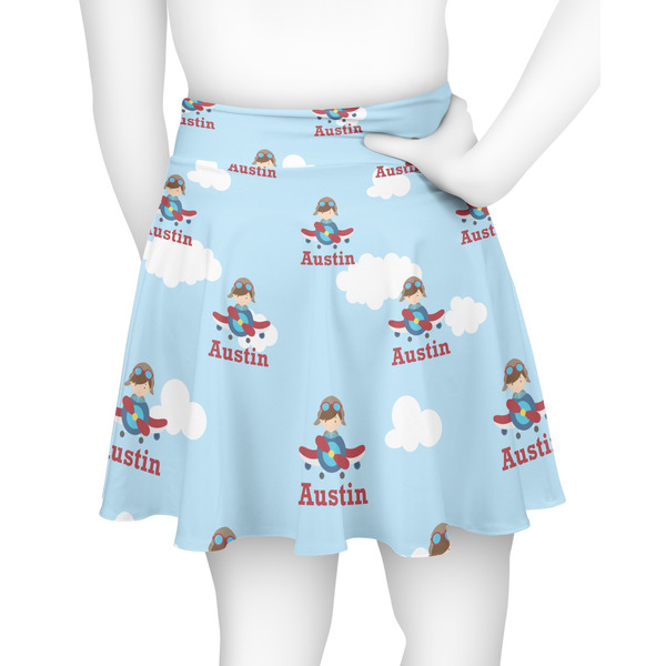 Airplane & Pilot Skater Skirt - Back