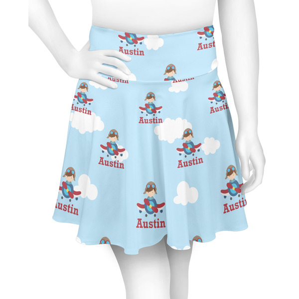 Custom Airplane & Pilot Skater Skirt - Small (Personalized)